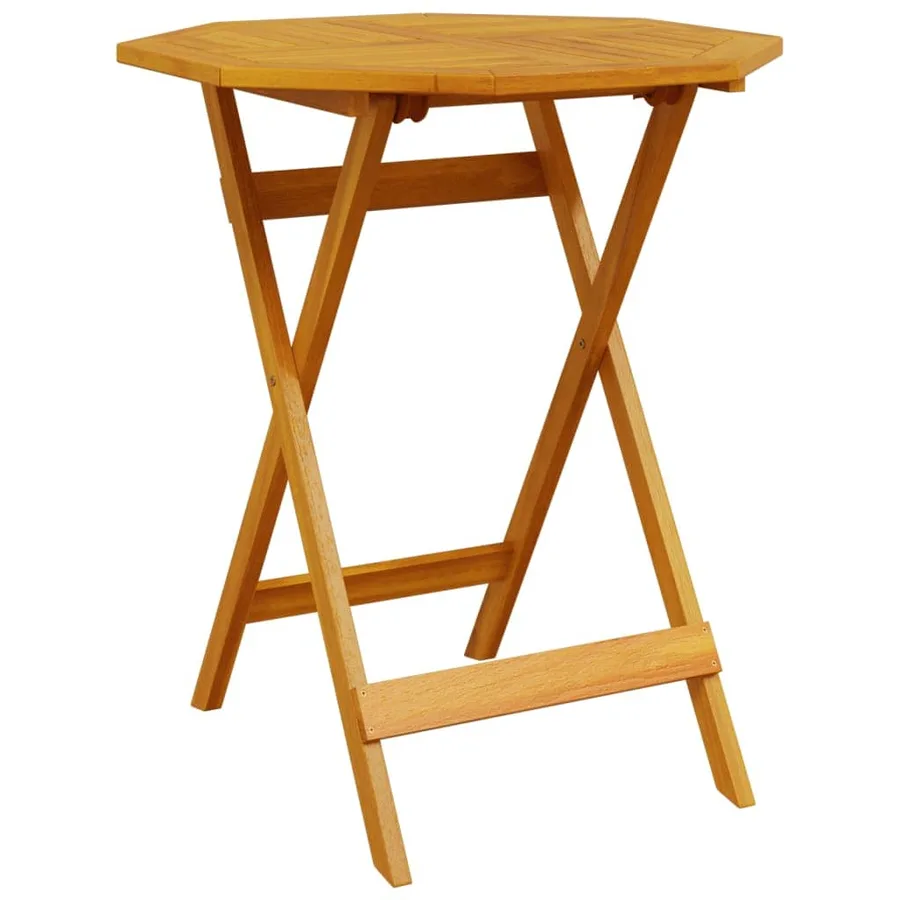 Ensemble bistro pliant 3 pcs Marron Bois d'Acacia Massif - 6