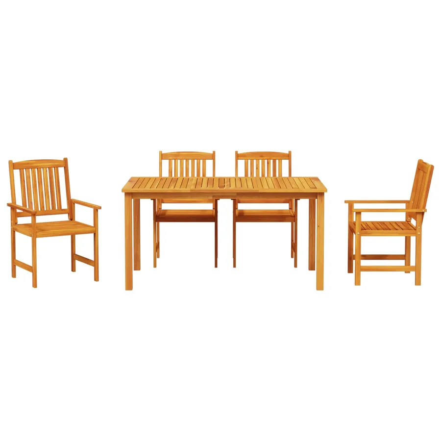 Ensemble de salle à manger pour jardin 5 pcs Marron - 9