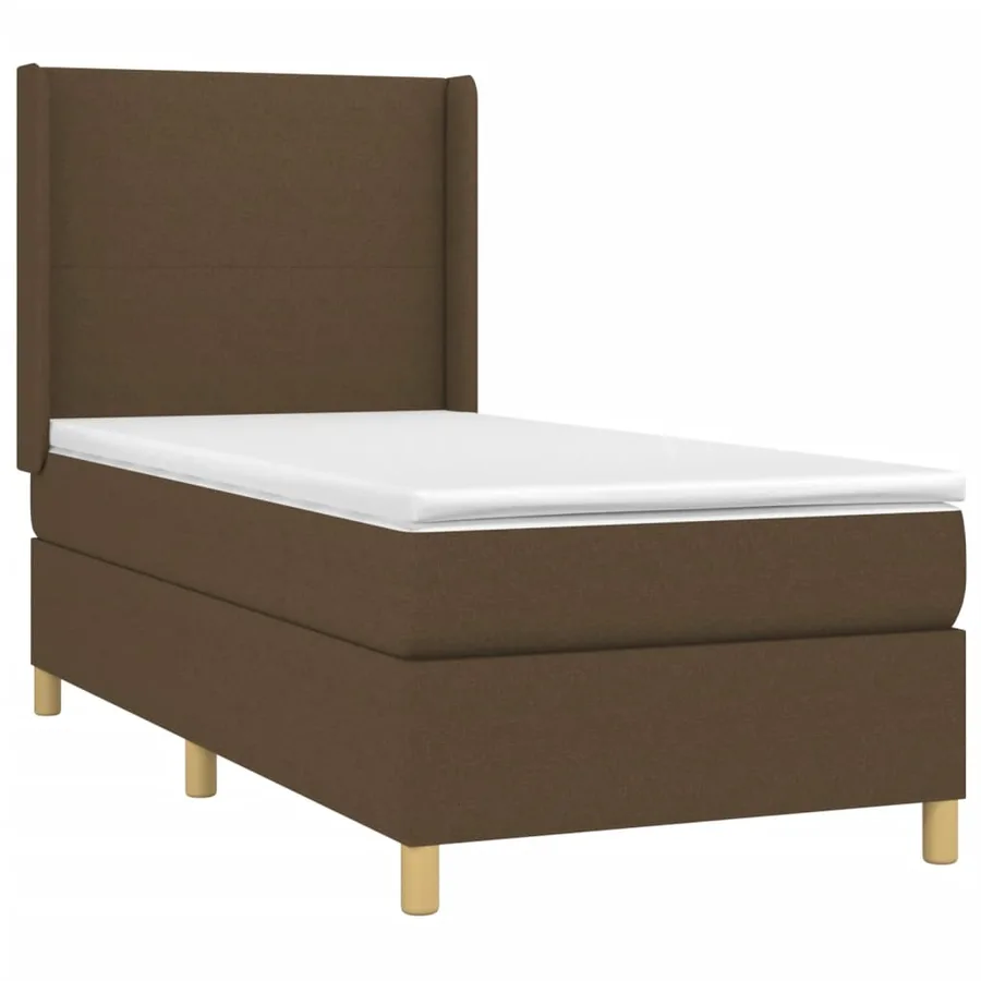Sommier à lattes de lit avec matelas Marron foncé 90x190 cm - 3