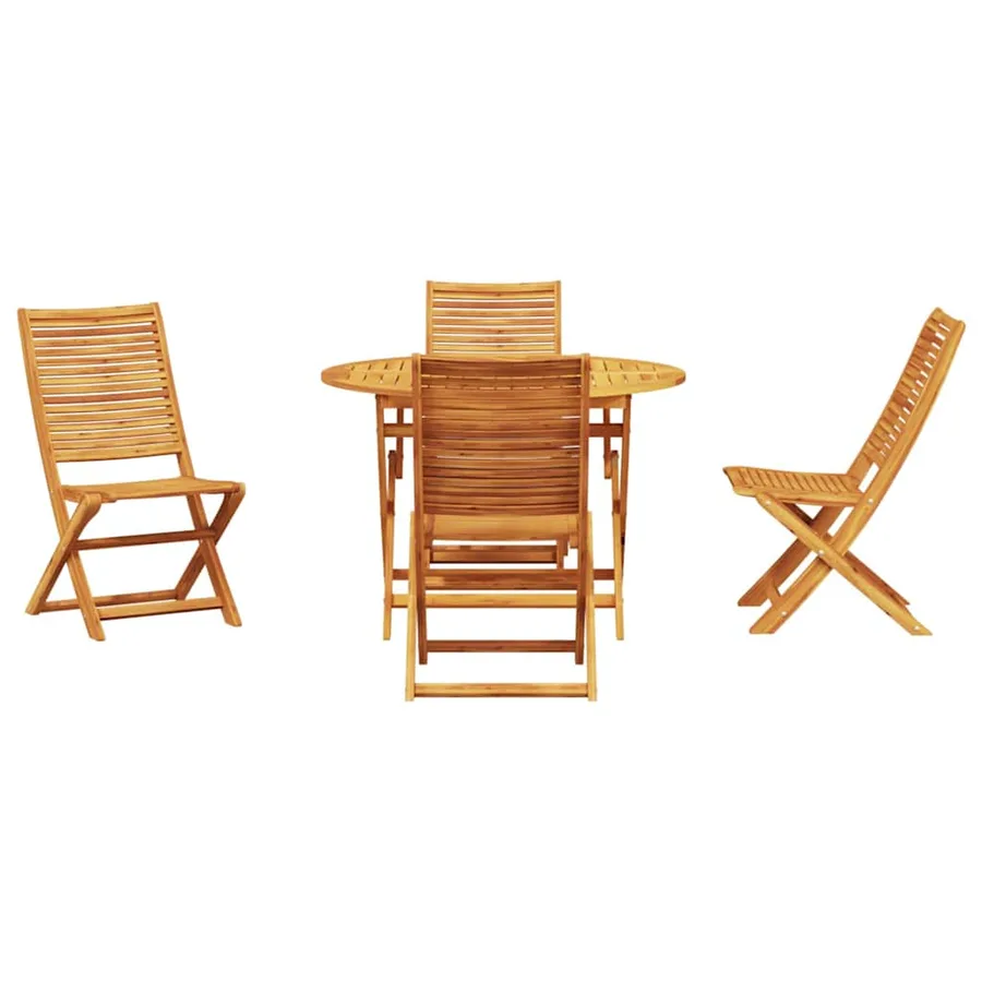 Ensemble de salle à manger pour jardin 5 pcs Marron - 7