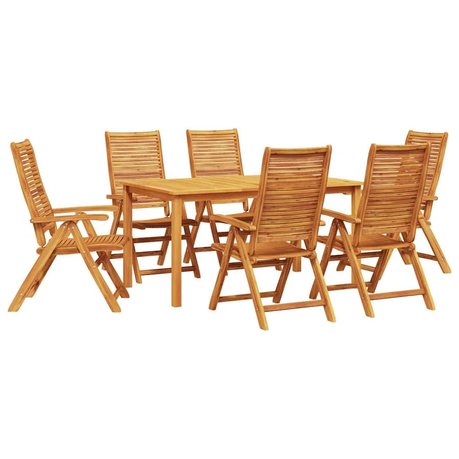 Ensemble de salle à manger pour jardin 7 pcs Marron - 2
