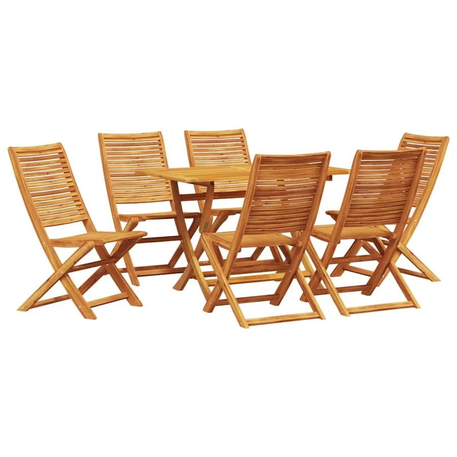Ensemble de salle à manger pour jardin 7 pcs Marron - 2