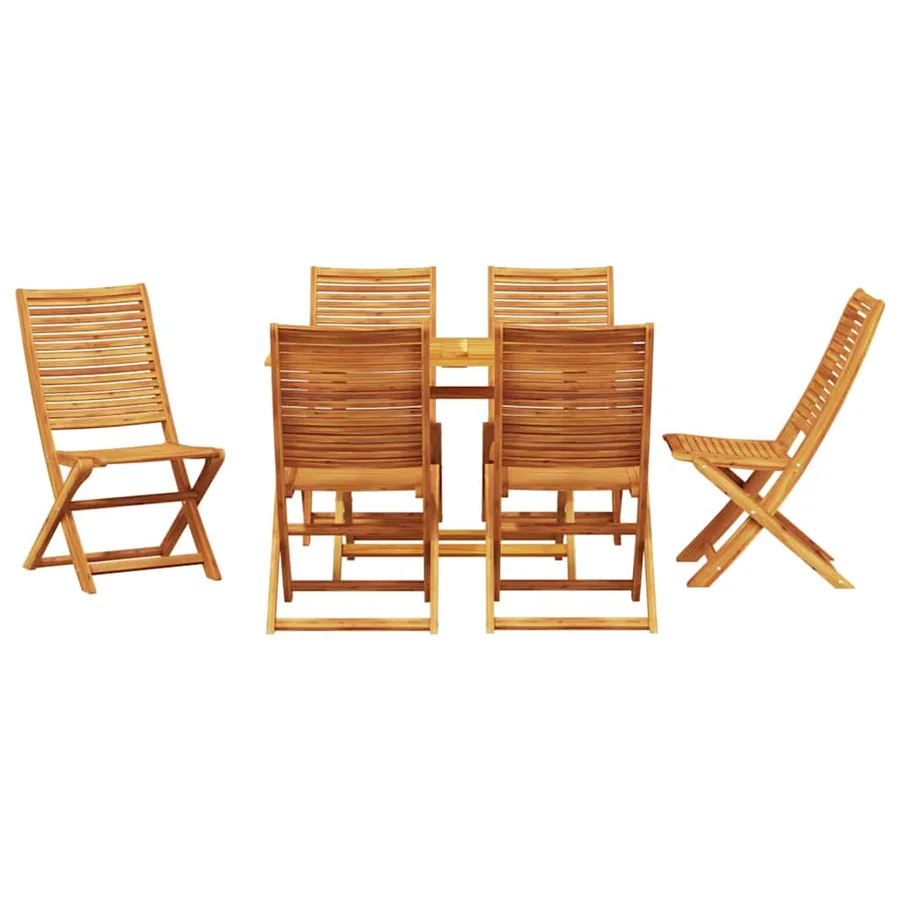 Ensemble de salle à manger pour jardin 7 pcs Marron - 7