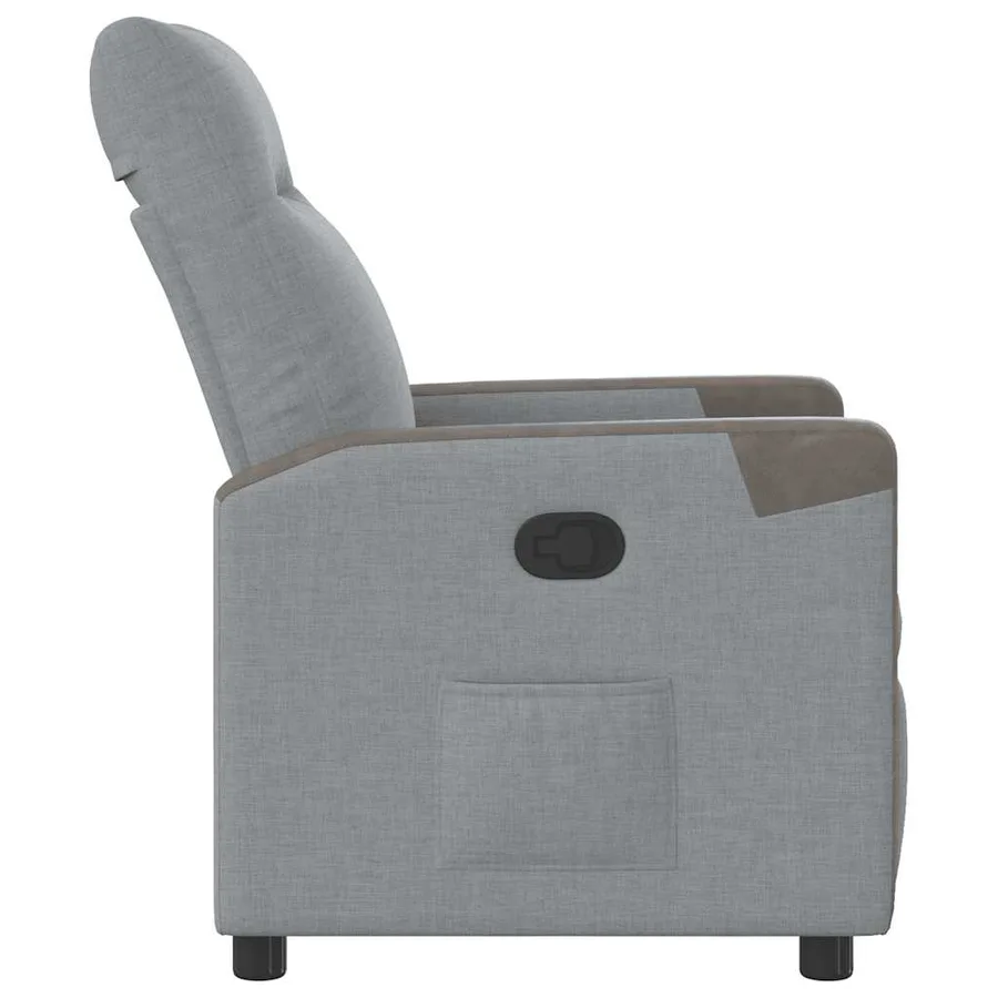 Fauteuil inclinable Gris clair Tissu - 4