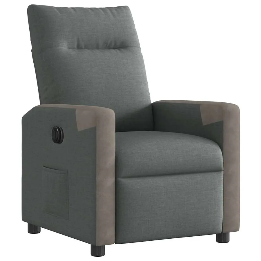 Fauteuil inclinable électrique Gris foncé Tissu - 5