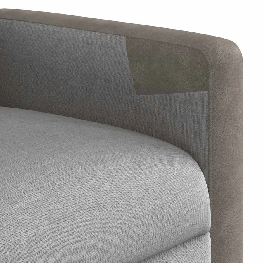 Fauteuil inclinable de massage électrique gris nuage tissu - 14