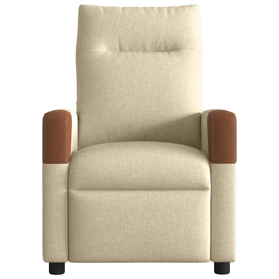 Fauteuil inclinable électrique Crème Tissu - 5