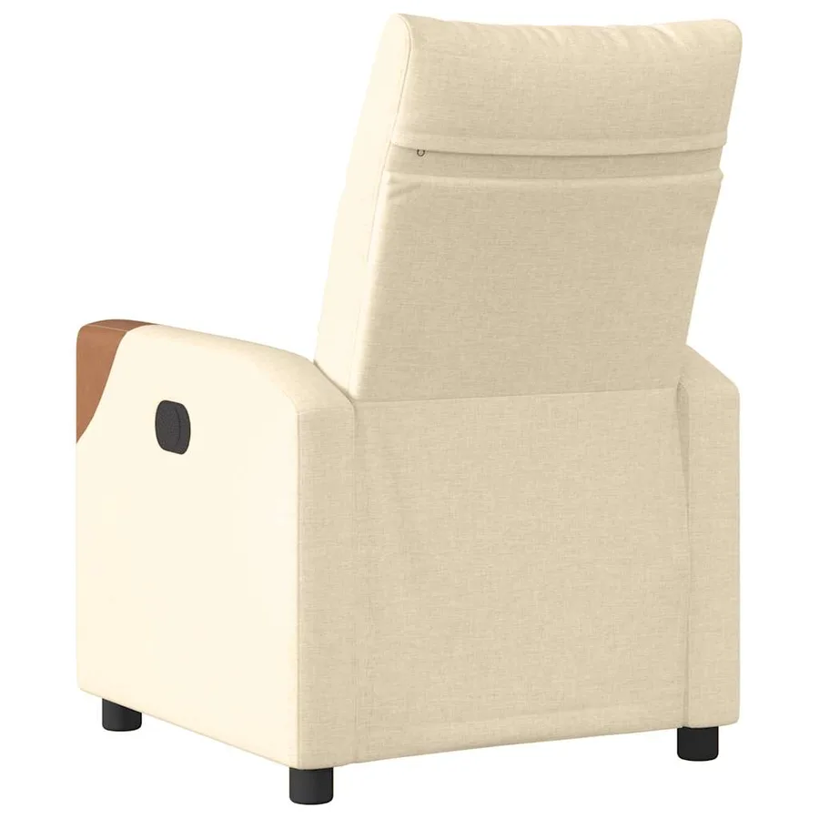 Fauteuil inclinable électrique Crème Tissu - 7