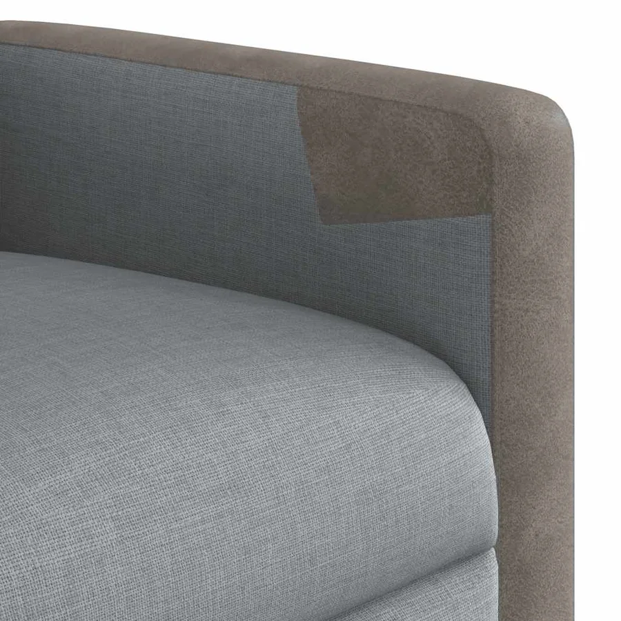 Fauteuil de massage inclinable Gris clair Tissu - 11