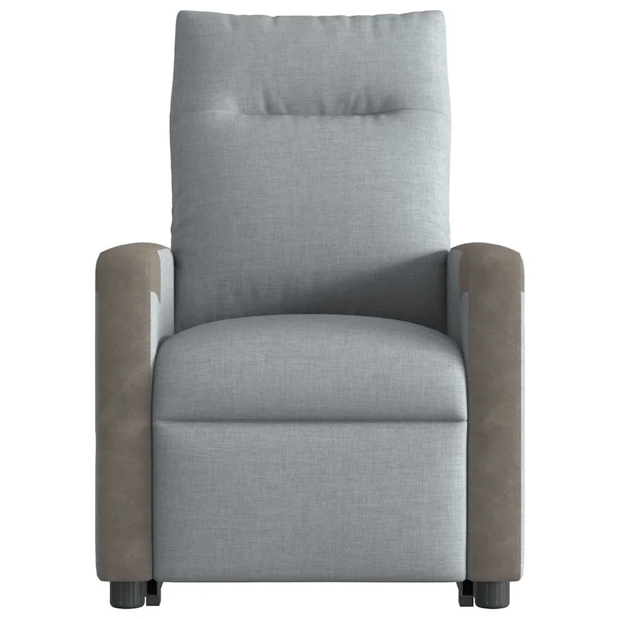 Fauteuil de massage inclinable Gris clair Tissu - 5