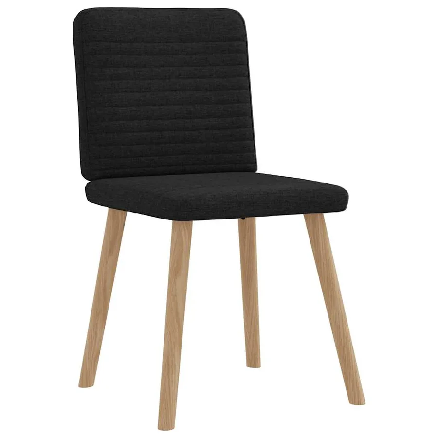 Chaises à manger lot de 6 noir tissu - 3