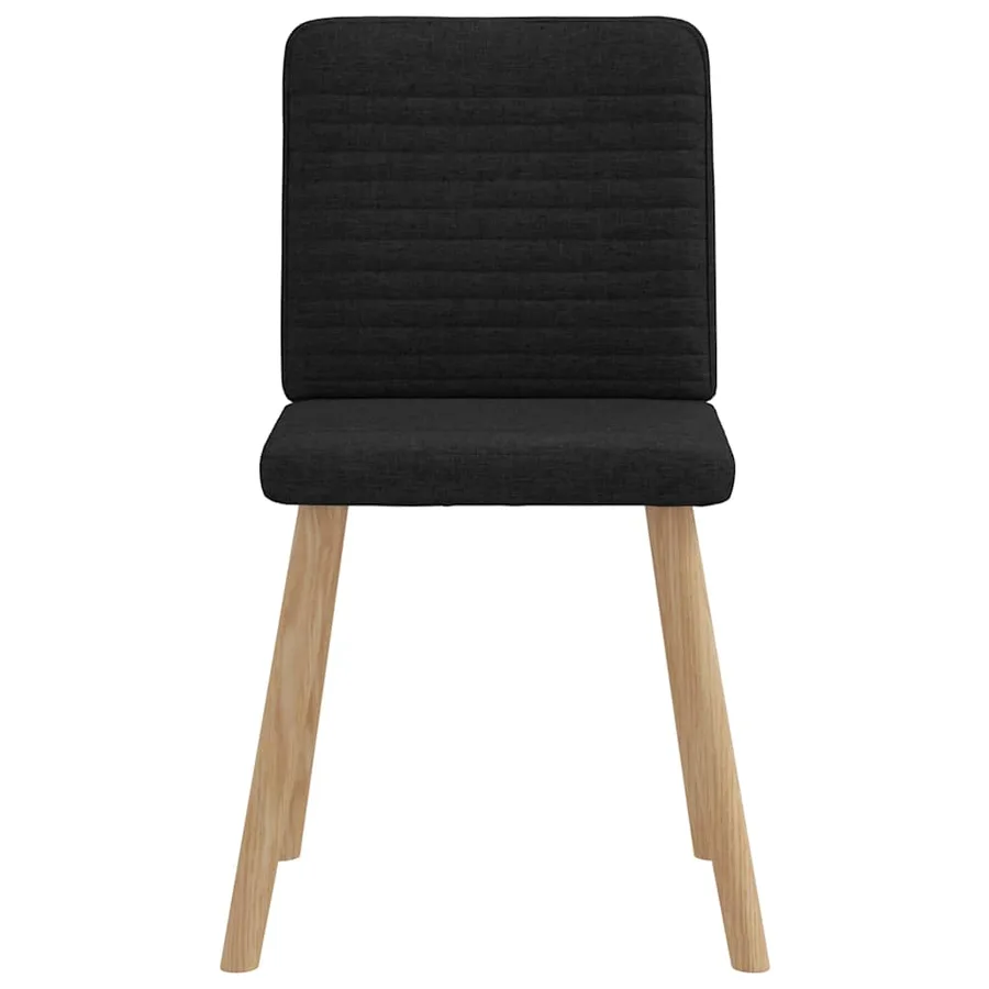 Chaises à manger lot de 6 noir tissu - 4