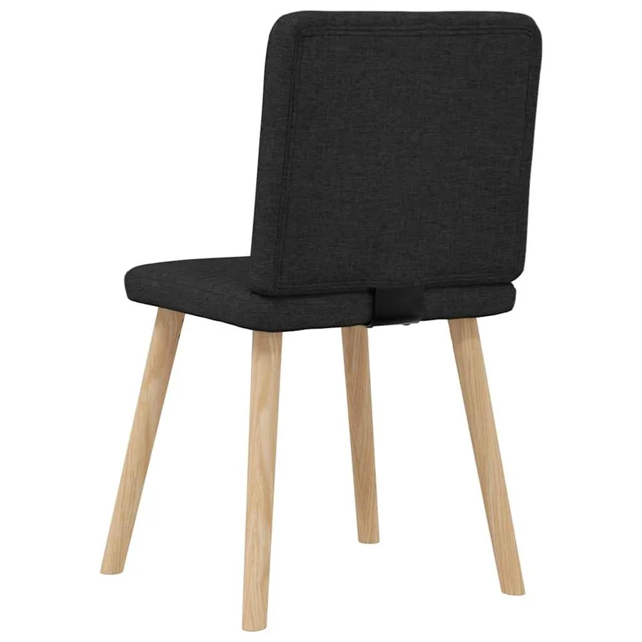 Chaises à manger lot de 6 noir tissu - 6