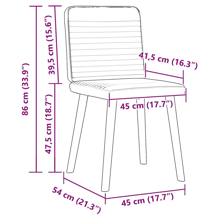 Chaises à manger lot de 6 noir tissu - 9
