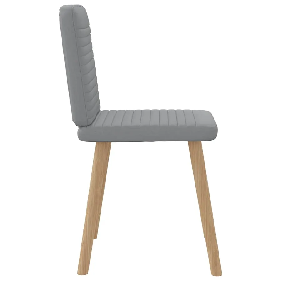 Chaises à manger lot de 6 gris clair tissu - 5