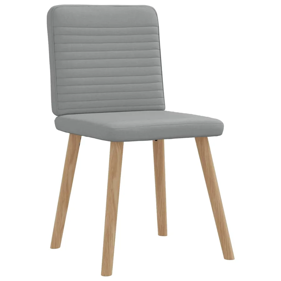Chaises à manger lot de 4 gris clair tissu - 3