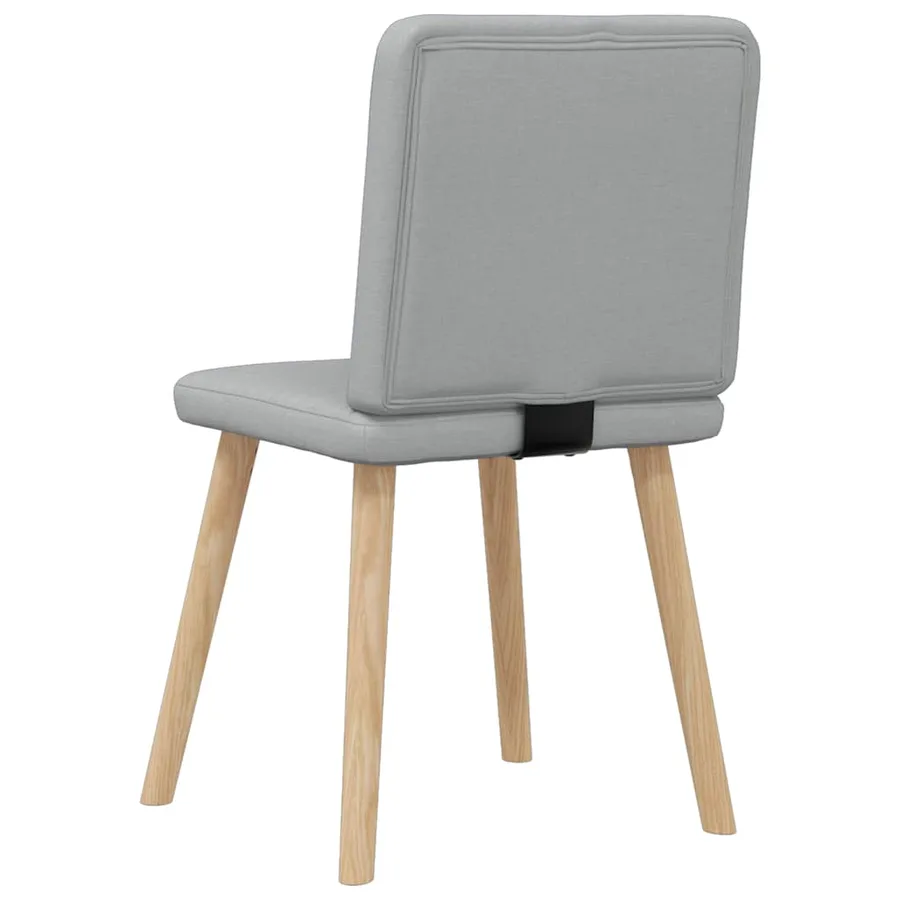 Chaises à manger lot de 4 gris clair tissu - 6