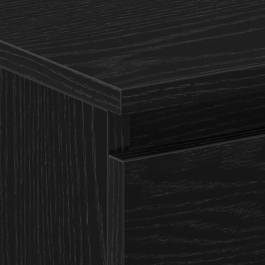 Cabinet de chevet Chêne noir 30 x 30 x 40 cm Bois d'ingénierie - 9