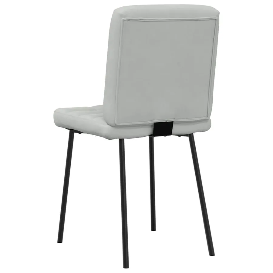 Chaises à manger lot de 4 Gris clair Velours - 6