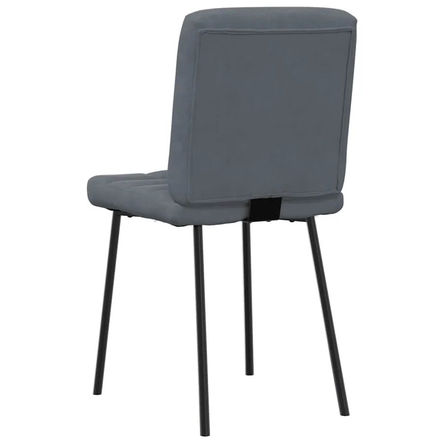 Chaises à manger lot de 6 gris foncé velours - 6