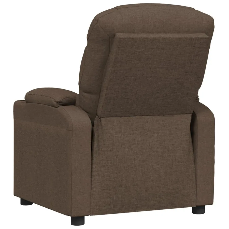 Fauteuil inclinable électrique Marron Tissu - 6