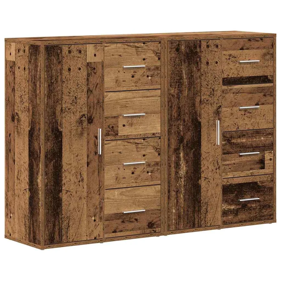 Buffet 2 pcs Bois ancien 60 x 31 x 84 cm Bois d'ingénierie - 2