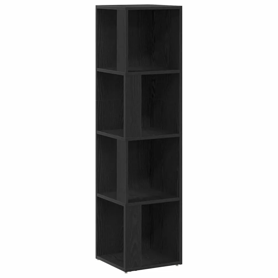 Étagères d'angle Chêne noir 33 x 33 x 132 cm Bois d'ingénierie - 2