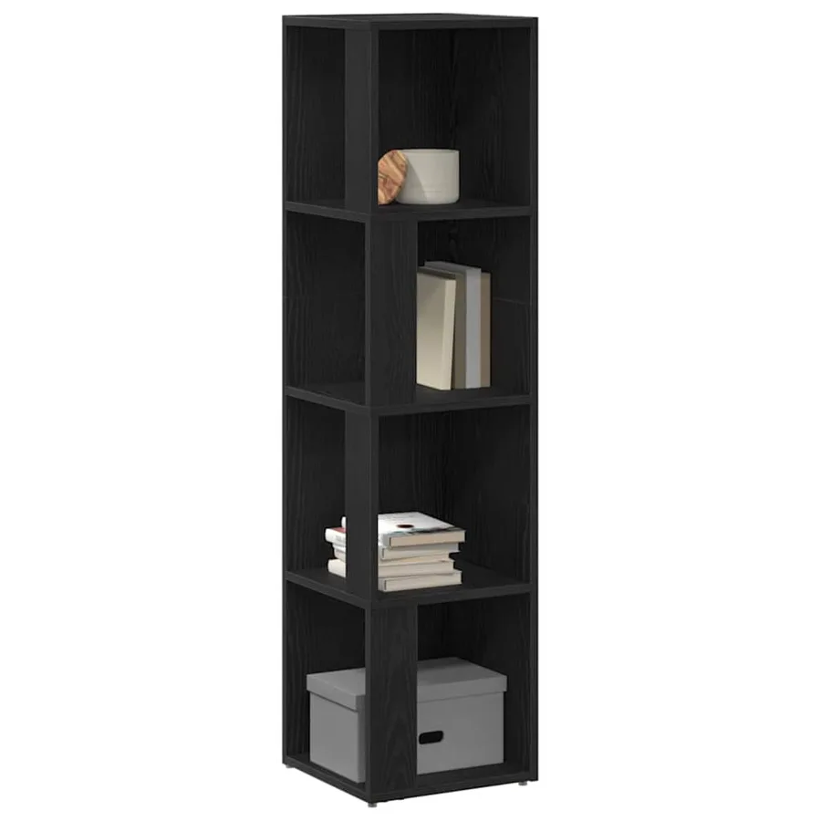 Étagères d'angle Chêne noir 33 x 33 x 132 cm Bois d'ingénierie - 3