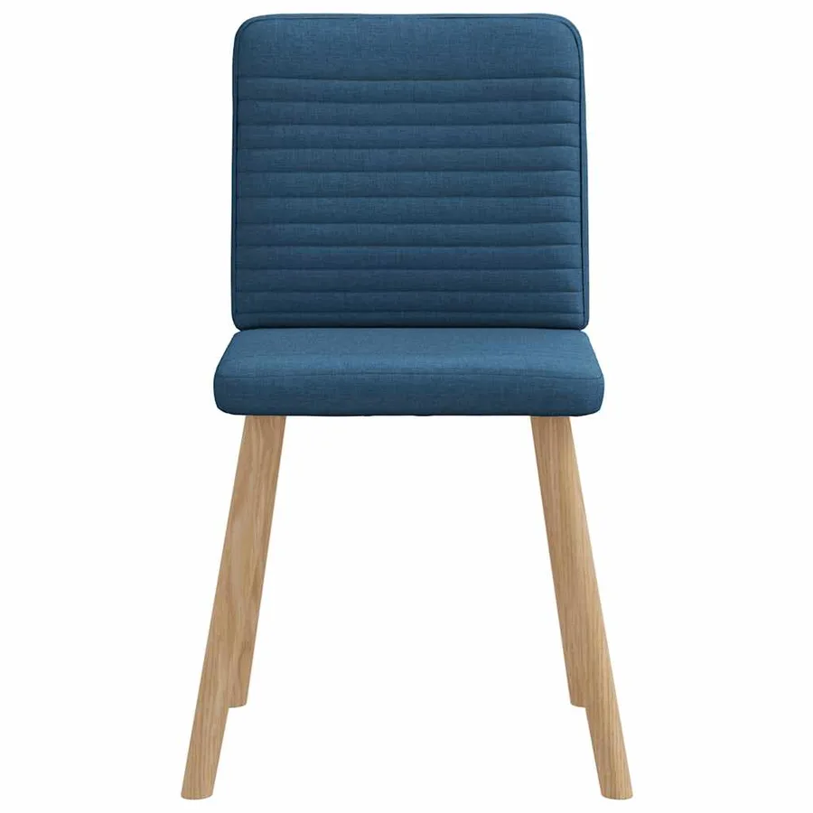 Chaises à manger lot de 4 bleu tissu - 4