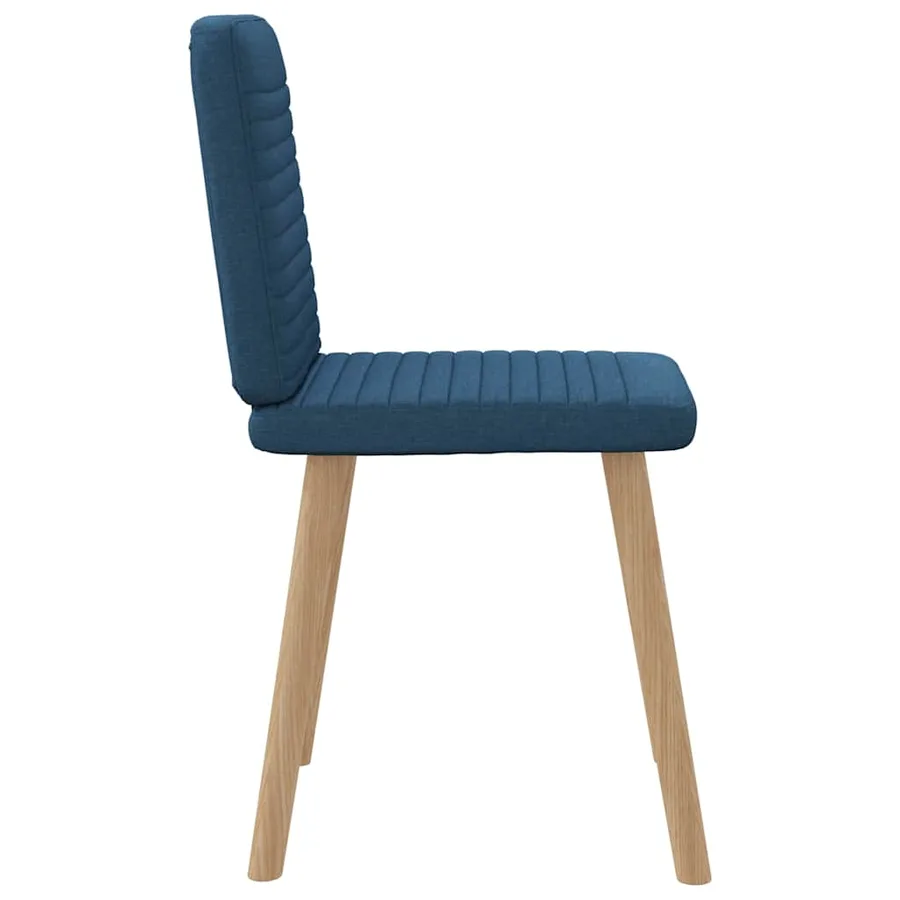 Chaises à manger lot de 4 bleu tissu - 5