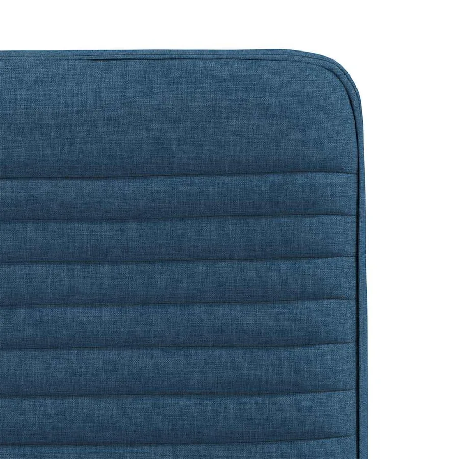 Chaises à manger lot de 4 bleu tissu - 7
