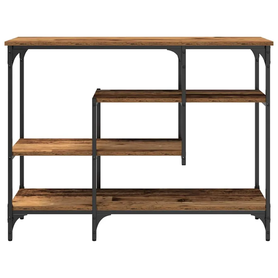 Table Console avec étagère Bois ancien 100 x 35 x 75 cm - 5