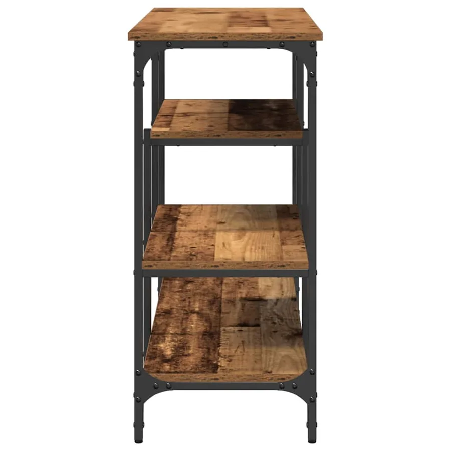 Table Console avec étagère Bois ancien 100 x 35 x 75 cm - 6