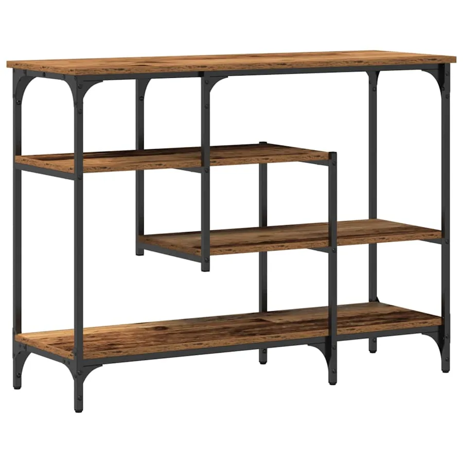 Table Console avec étagère Bois ancien 100 x 35 x 75 cm - 7