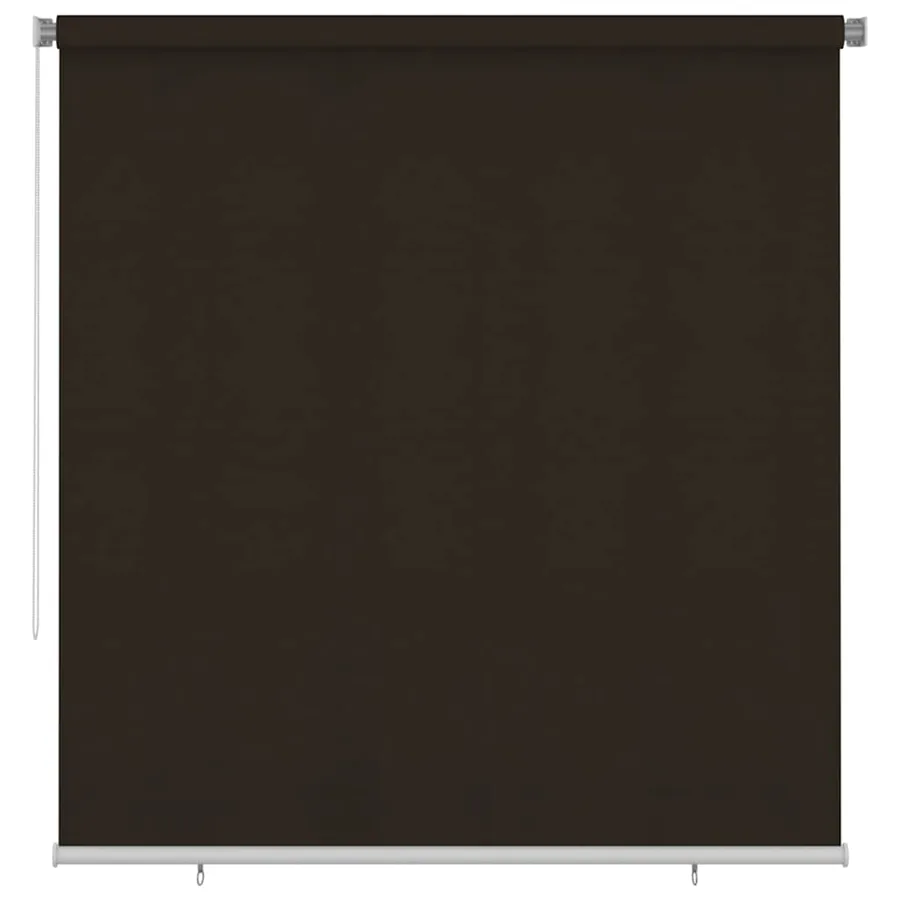 Store roulant d'extérieur 225 (l) x 230 (H) cm marron HDPE