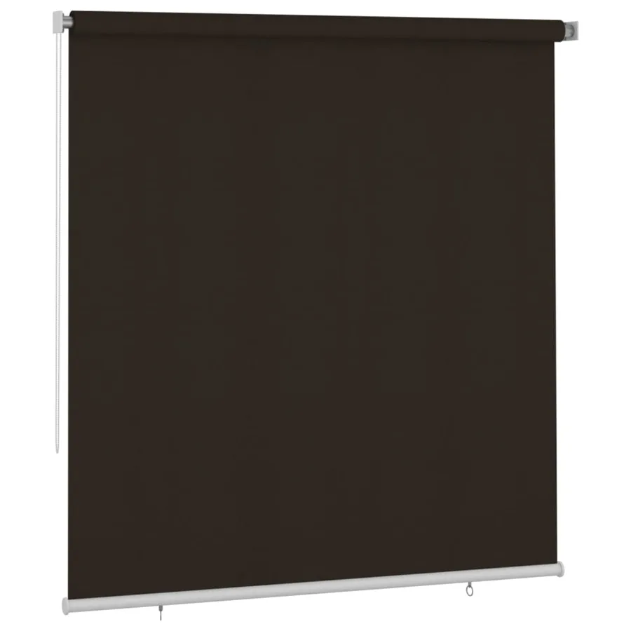 Store roulant d'extérieur 225 (l) x 230 (H) cm marron HDPE - 2