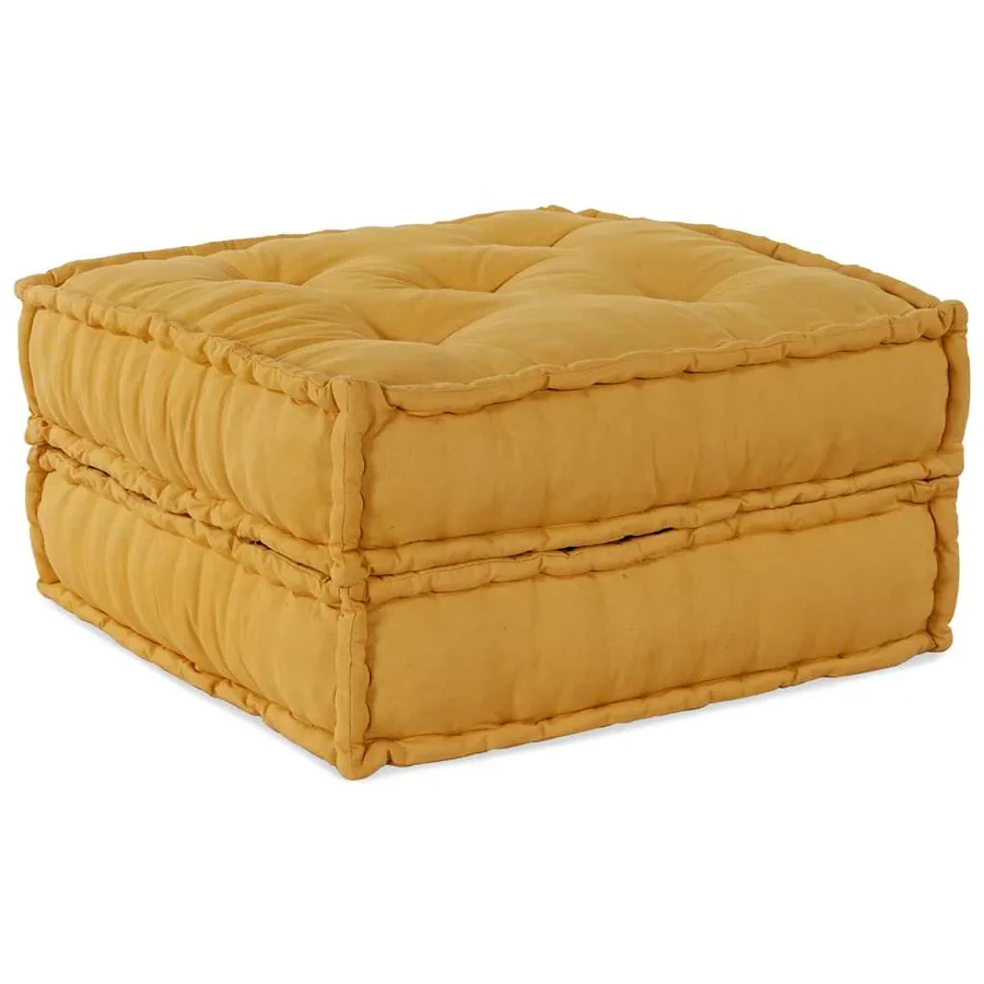 Canapé modulaire jaune 70x70x36 tissu - 2