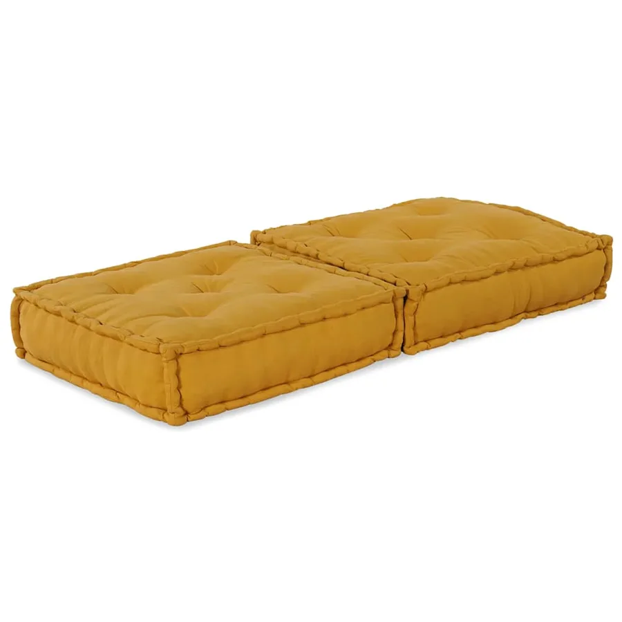Canapé modulaire jaune 70x70x36 tissu - 5