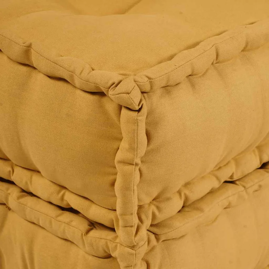 Canapé modulaire jaune 70x70x36 tissu - 8