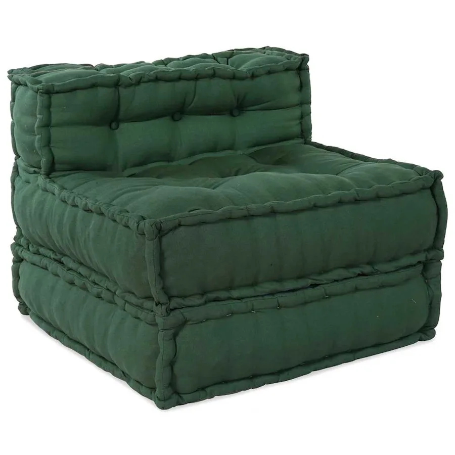 Unité de canapé modulaire 4 pcs Vert Tissu - 4