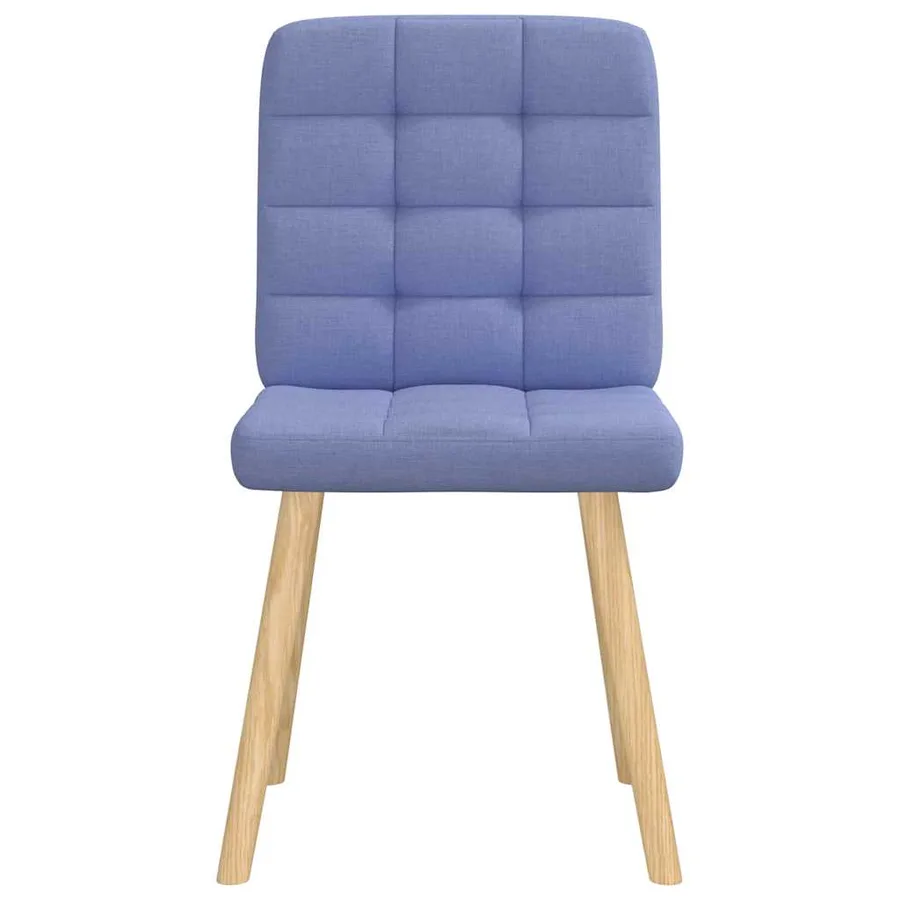 Chaises à manger lot de 2 bleu jean tissu - 3