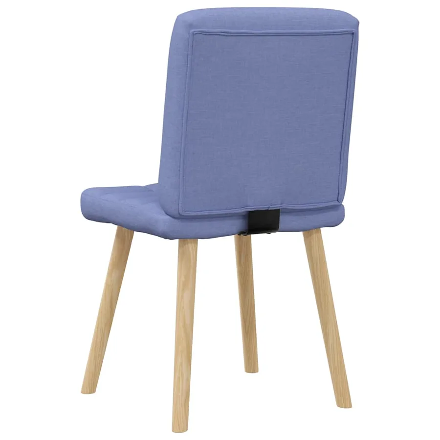 Chaises à manger lot de 2 bleu jean tissu - 6