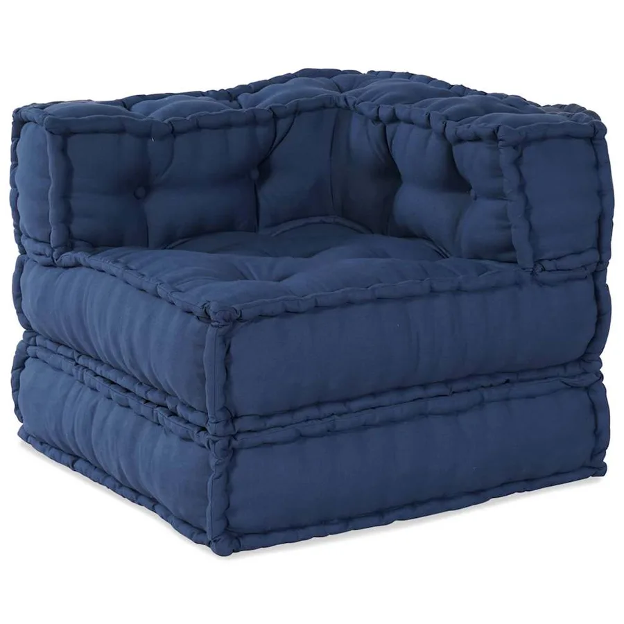 Unité de canapé modulaire 3 pcs Indigo Tissu - 2