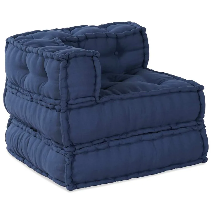 Unité de canapé modulaire 3 pcs Indigo Tissu - 3