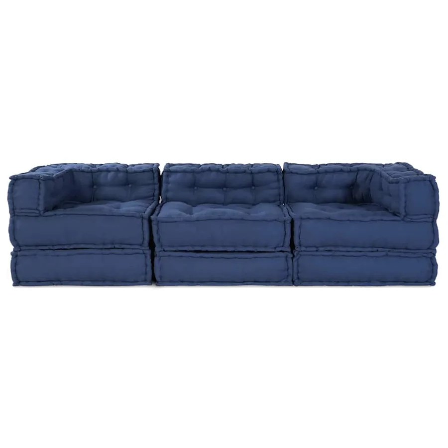 Unité de canapé modulaire 3 pcs Indigo Tissu - 9