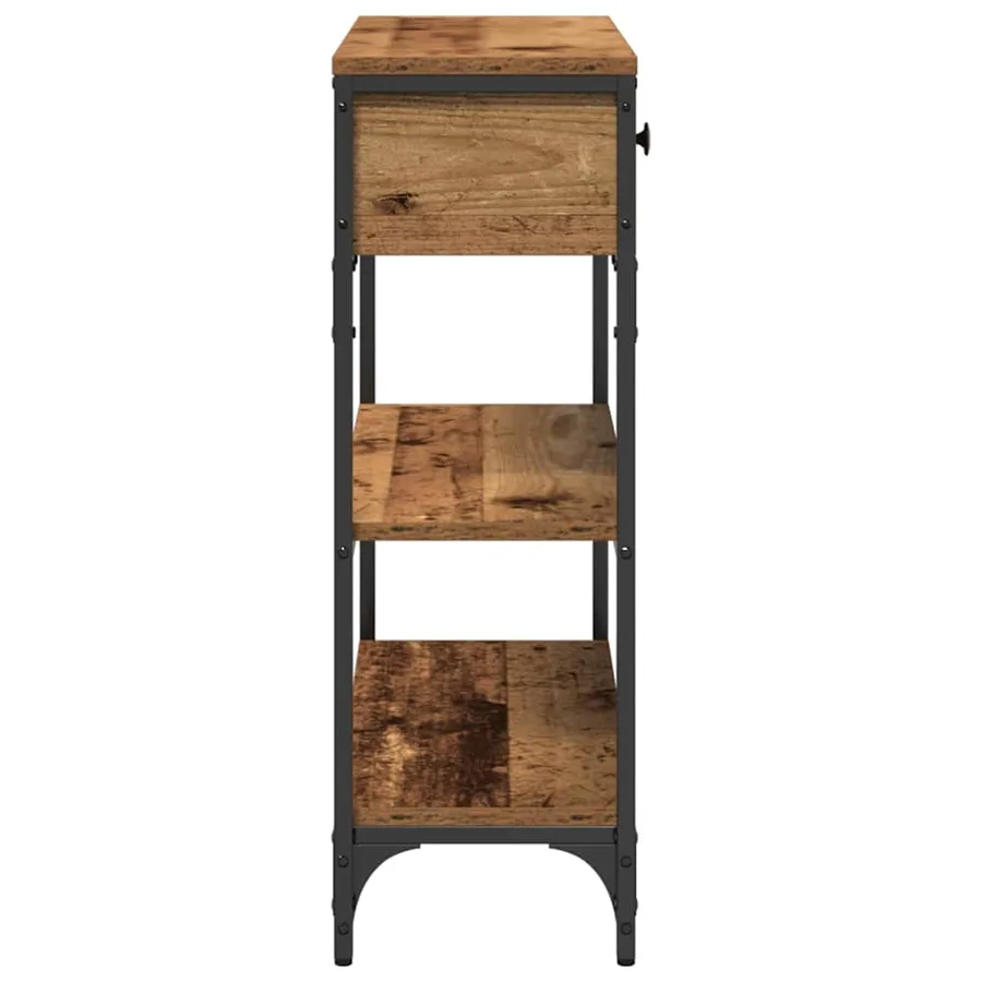 Table console Bois ancien 72,5 x 25 x 75 cm Bois d'ingénierie - 7