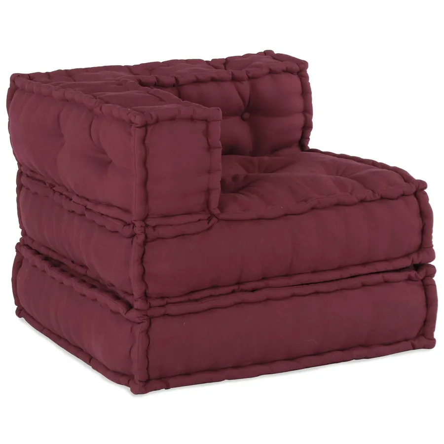 Unité de canapé modulaire 3 pcs Marron Tissu - 2