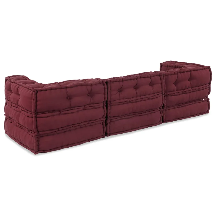 Unité de canapé modulaire 3 pcs Marron Tissu - 8
