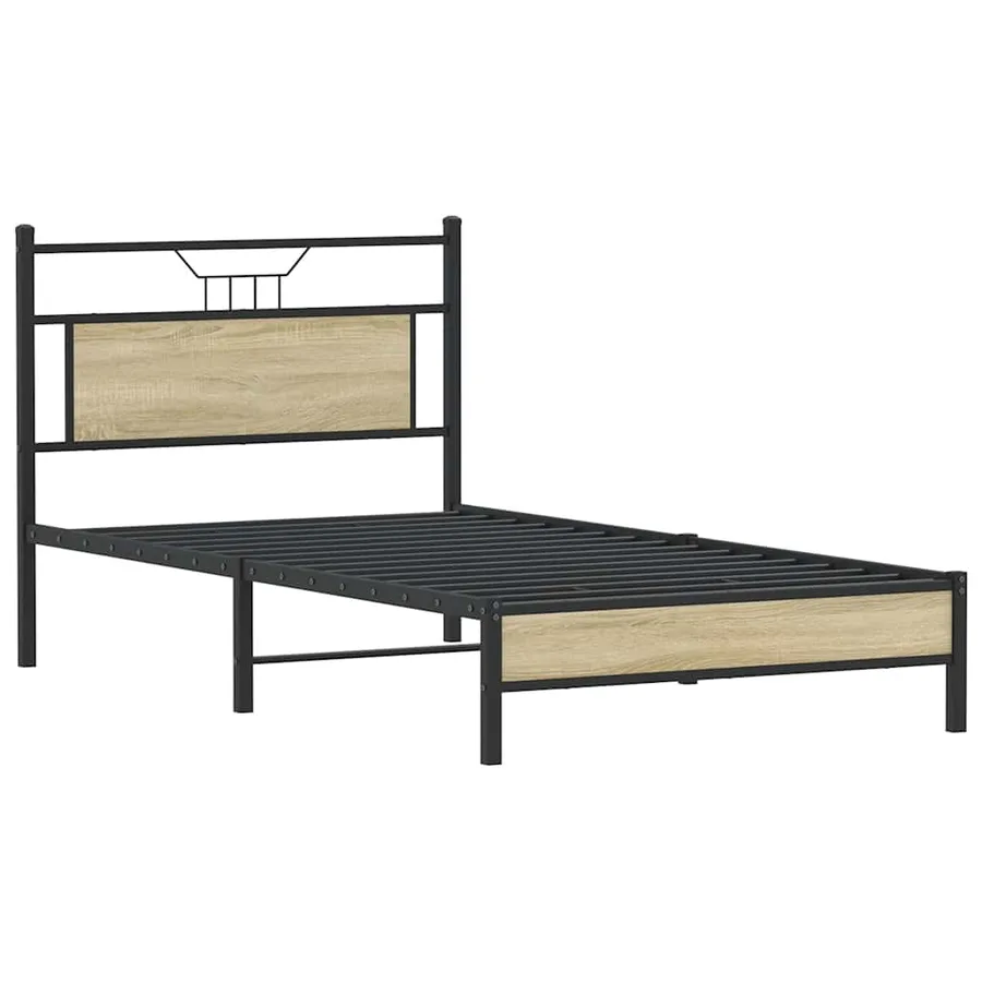 Cadre de lit sans matelas chêne sonoma 100x200 cm - 5