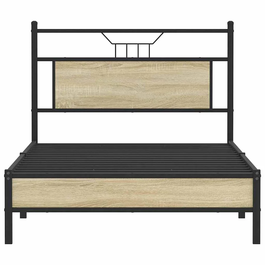 Cadre de lit sans matelas chêne sonoma 100x200 cm - 6